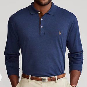Ralph Lauren Polo Classic Fit Long Sleeve Shirt Navy Blue Size Large